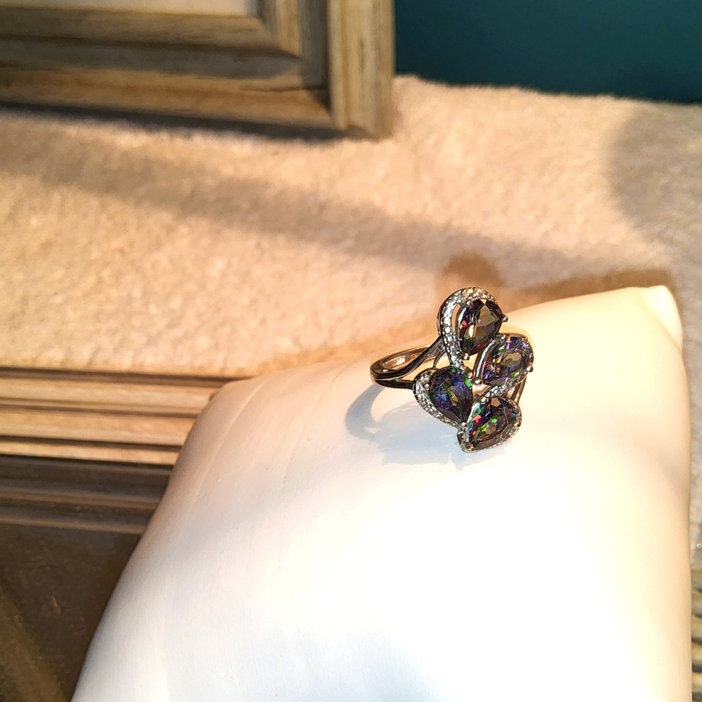 Green Mystic Topaz Cocktail Ring